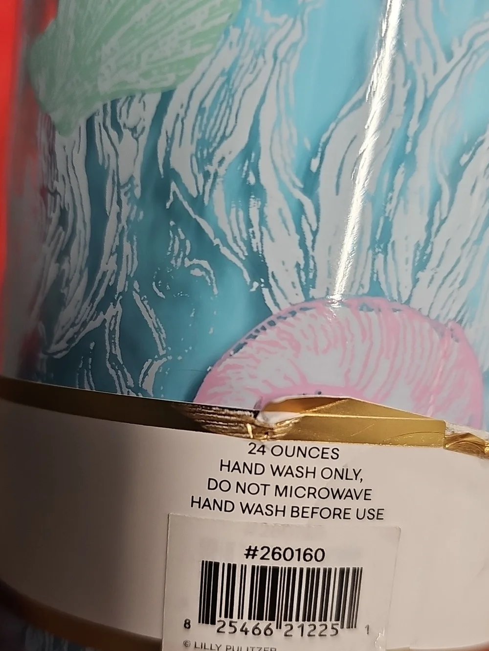 Lilly Pulitzer 24 Oz Tumbler With Straw, Shelden Pattern NWT